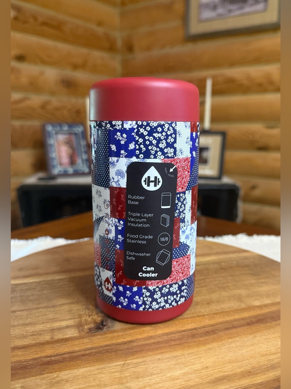 QUILTED AMERICANA HydroJug 12oz Slim Can Cooler • LIMITED EDITION